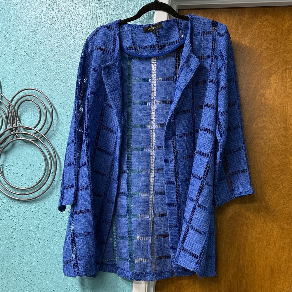 Shi by JOURNEYS Royal Blue Open-Front Blazer